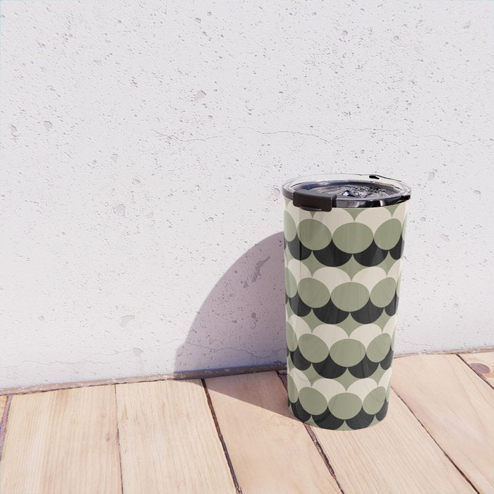 Retro Circular Pattern XXIV Travel Mug Gallery Image 4