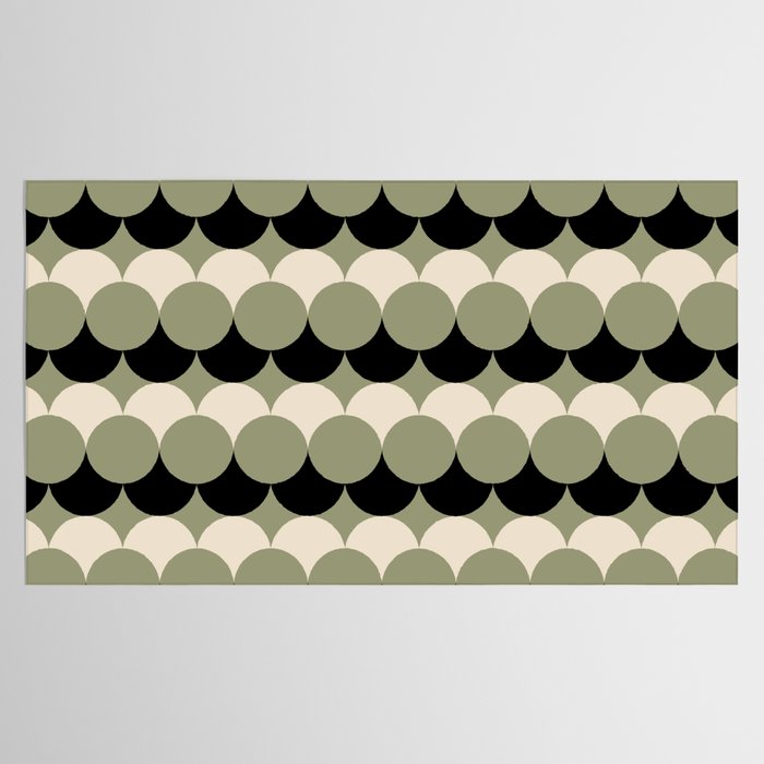 Retro Circular Pattern XXIV Tablecloth Gallery Image 2