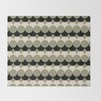 Retro Circular Pattern XXIV Throw Blanket Gallery Image 2