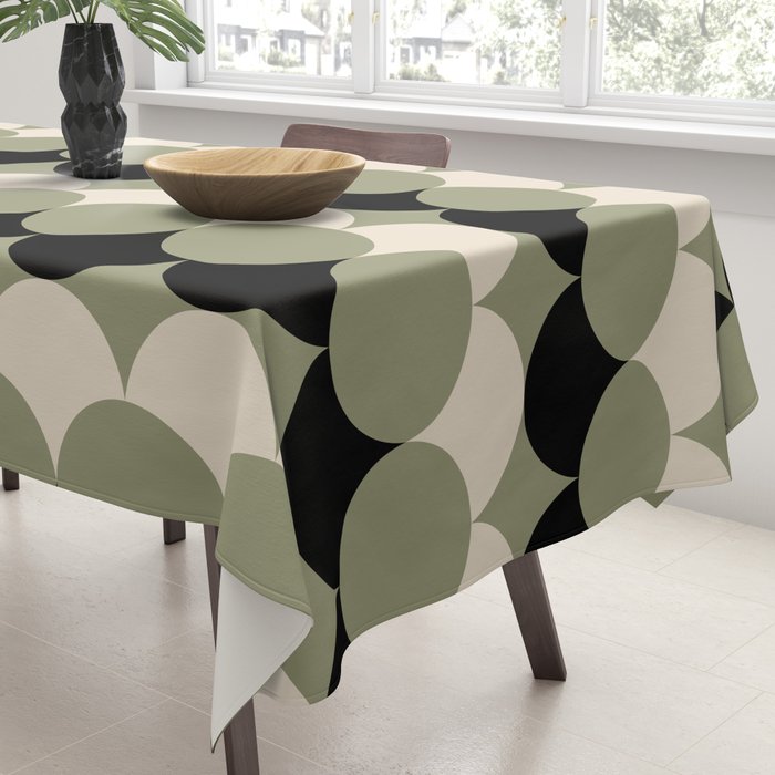 Retro Circular Pattern XXIV Tablecloth Gallery Image 3