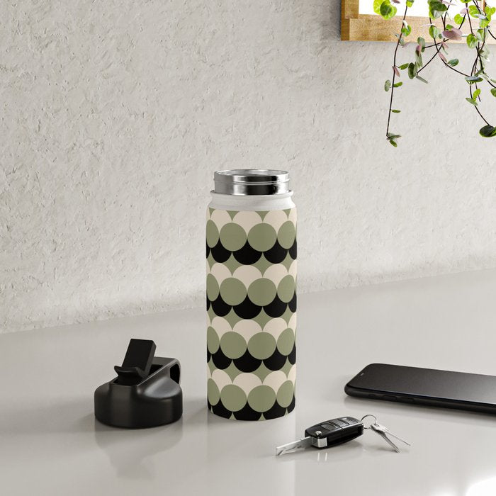 Retro Circular Pattern XXIV Water Bottle Gallery Image 4