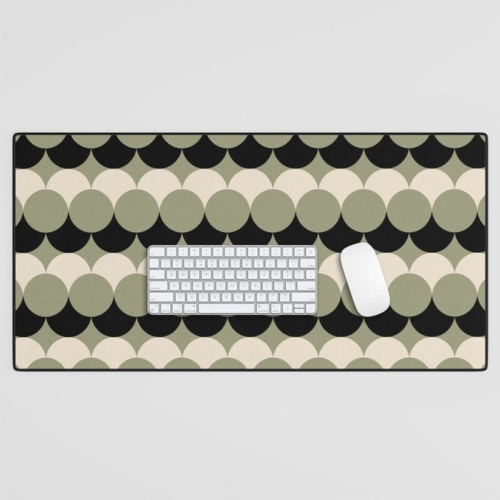 Retro Circular Pattern XXIV Desk Mat Gallery Image 1