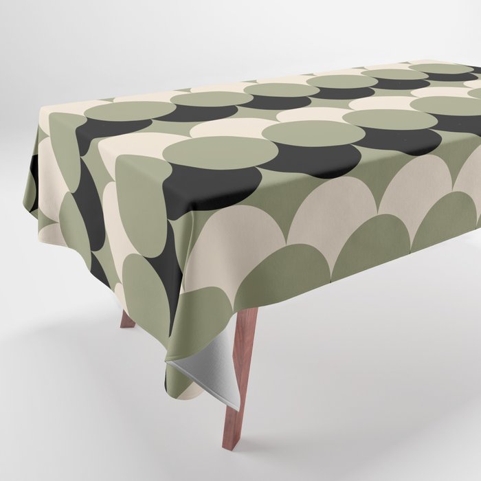 Retro Circular Pattern XXIV Tablecloth Gallery Image 1