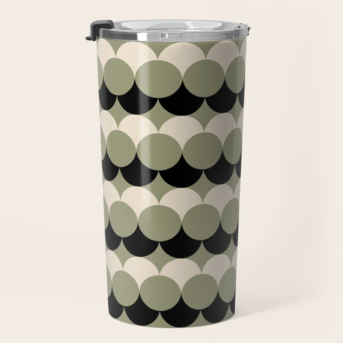 Retro Circular Pattern XXIV Travel Mug Gallery Image 3