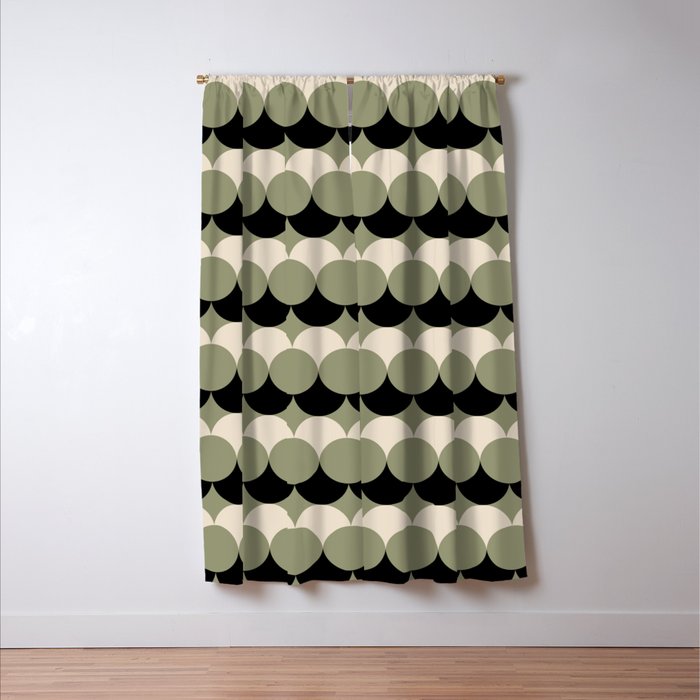 Retro Circular Pattern XXIV Window Curtain Gallery Image 3