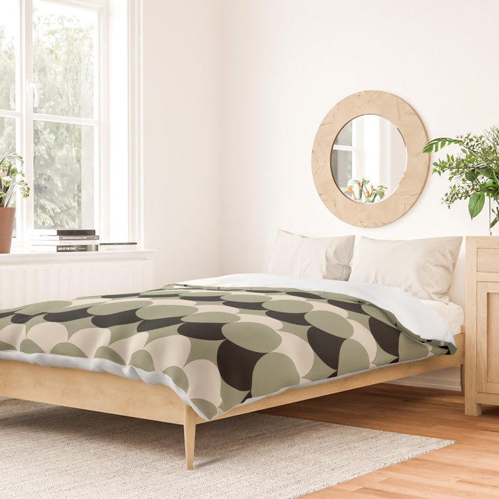 Retro Circular Pattern XXIV Duvet Cover Gallery Image 2