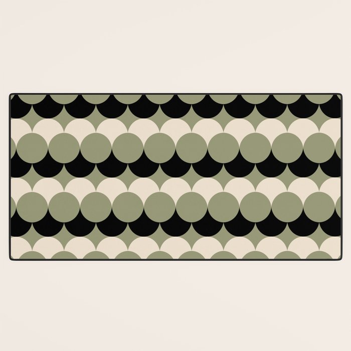Retro Circular Pattern XXIV Desk Mat Gallery Image 3