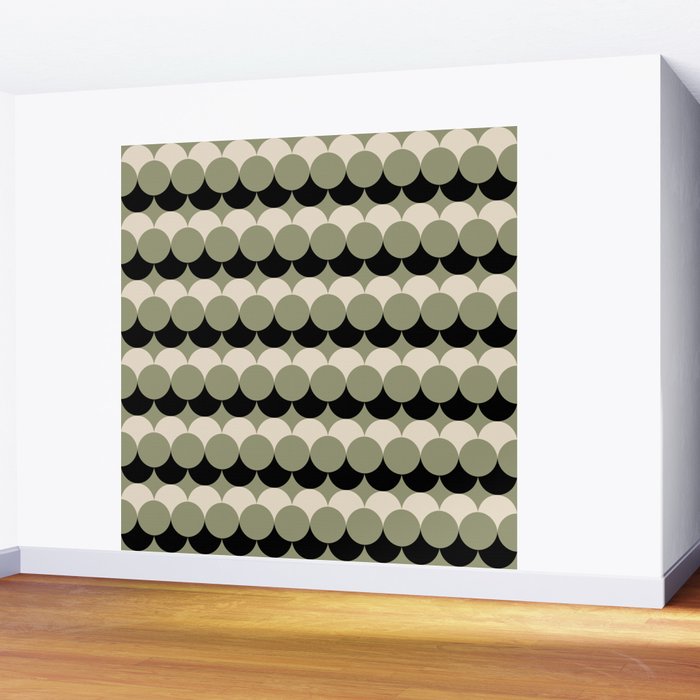 Retro Circular Pattern XXIV Wall Mural Gallery Image 2