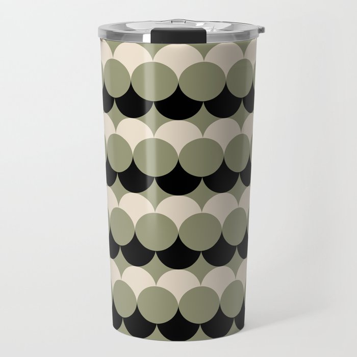Retro Circular Pattern XXIV Travel Mug Gallery Image 1