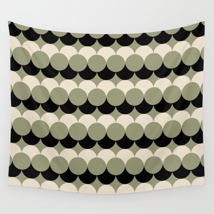 Retro Circular Pattern XXIV Wall Tapestry Gallery Image 4