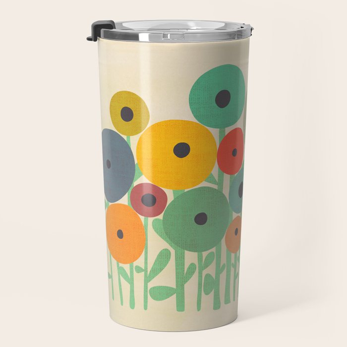 Cat in flower garden Travel Mug Gallery Image 3