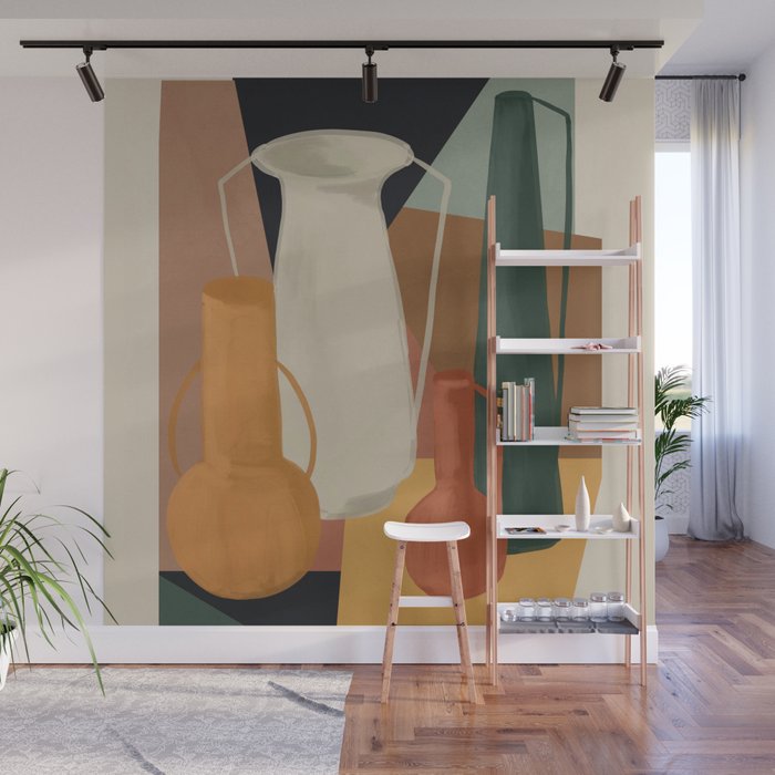 Abstract Art Vases 4 Wall Mural Gallery Image 1