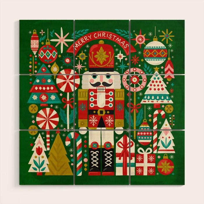 Vintage Nutcracker Celebration Wood Wall Art Gallery Image 1