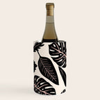 Monstera leaves Black and beige Wine Chiller Gallery Image 1