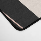 Monstera leaves Black and beige Desk Mat Gallery Image 4