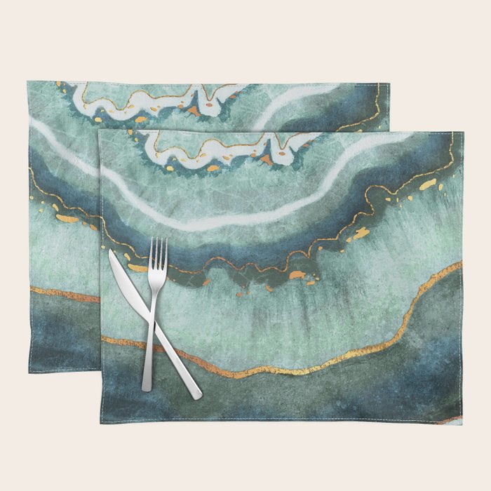 Gold Turquoise Agate Placemat Gallery Image 1