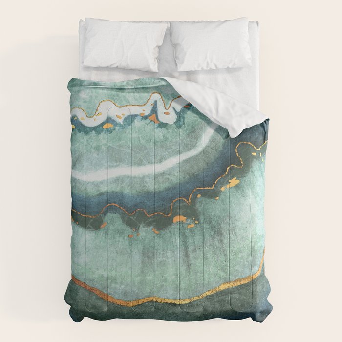 Gold Turquoise Agate Comforter Gallery Image 1