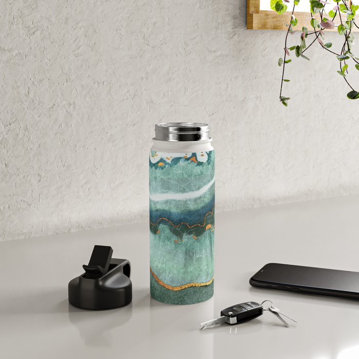 Gold Turquoise Agate Water Bottle Gallery Image 4