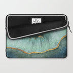 Gold Turquoise Agate Laptop Sleeve Gallery Image 2