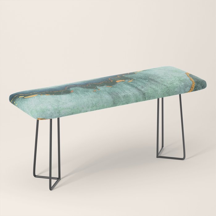 Gold Turquoise Agate Bench Gallery Image 1