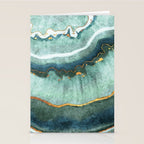 Gold Turquoise Agate Stationery Card Gallery Image 2