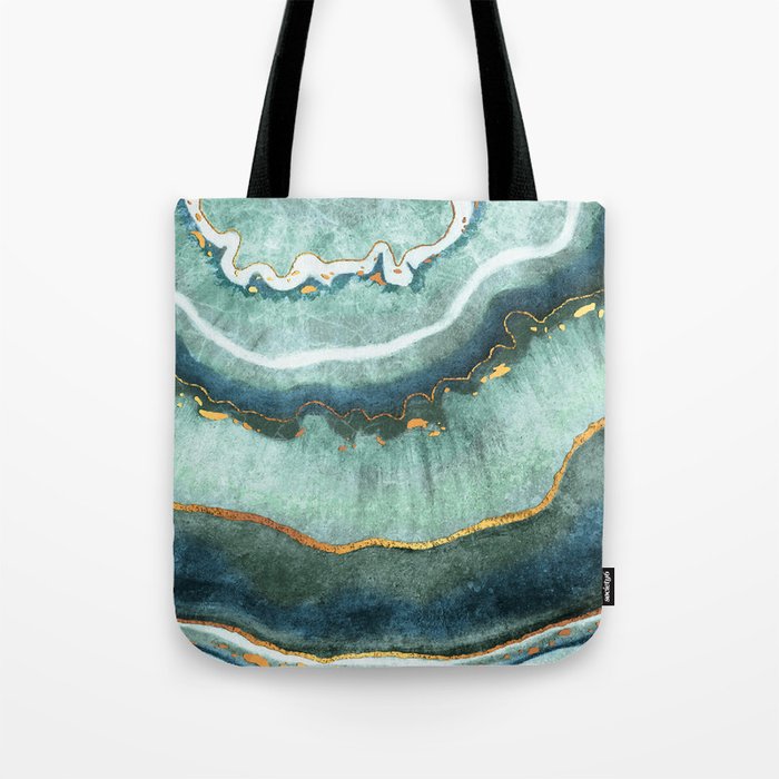 Gold Turquoise Agate Tote Bag Gallery Image 1