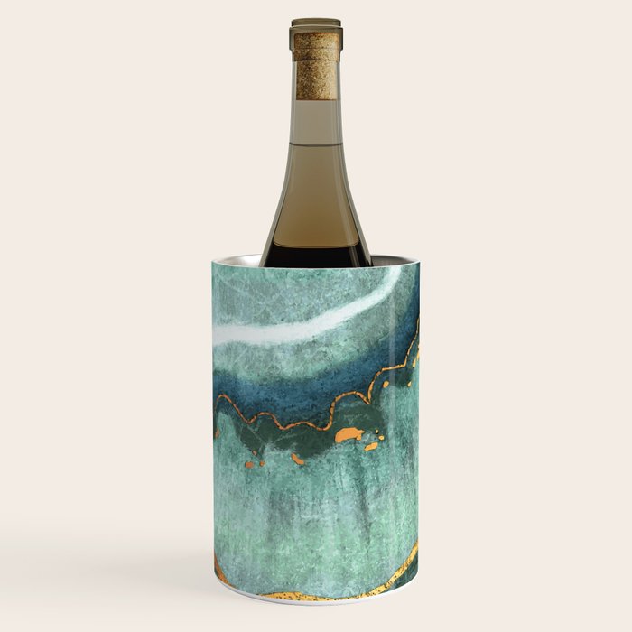Gold Turquoise Agate Wine Chiller Gallery Image 1