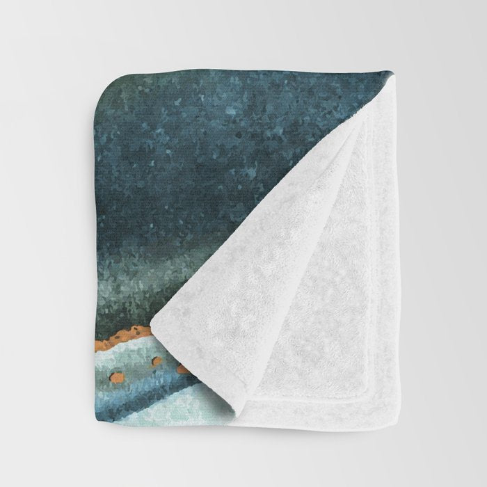 Gold Turquoise Agate Throw Blanket Gallery Image 3