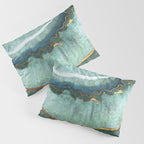 Gold Turquoise Agate Pillow Sham Gallery Image 3