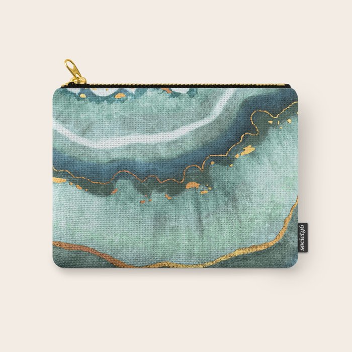 Gold Turquoise Agate Carry All Pouch Gallery Image 1
