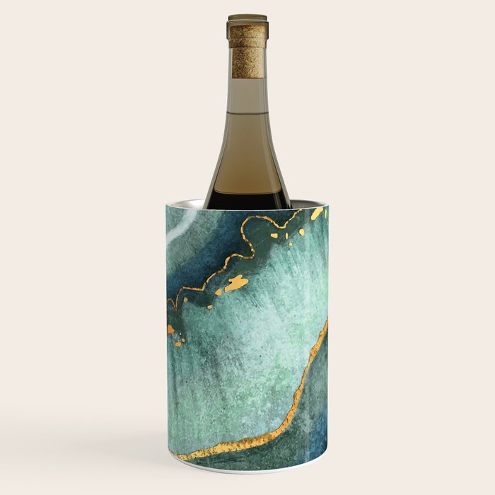 Gold Turquoise Agate Wine Chiller Gallery Image 3