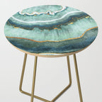 Gold Turquoise Agate Side Table Gallery Image 2