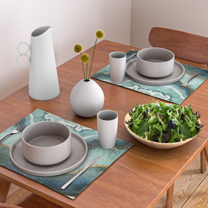 Gold Turquoise Agate Placemat Gallery Image 2