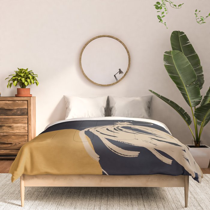 Minimal Abstract Art Woman Portrait 3 Comforter Gallery Image 3