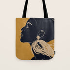 Minimal Abstract Art Woman Portrait 3 Tote Bag Gallery Image 1