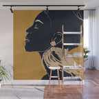 Minimal Abstract Art Woman Portrait 3 Wall Mural Gallery Image 1