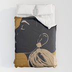 Minimal Abstract Art Woman Portrait 3 Comforter Gallery Image 6