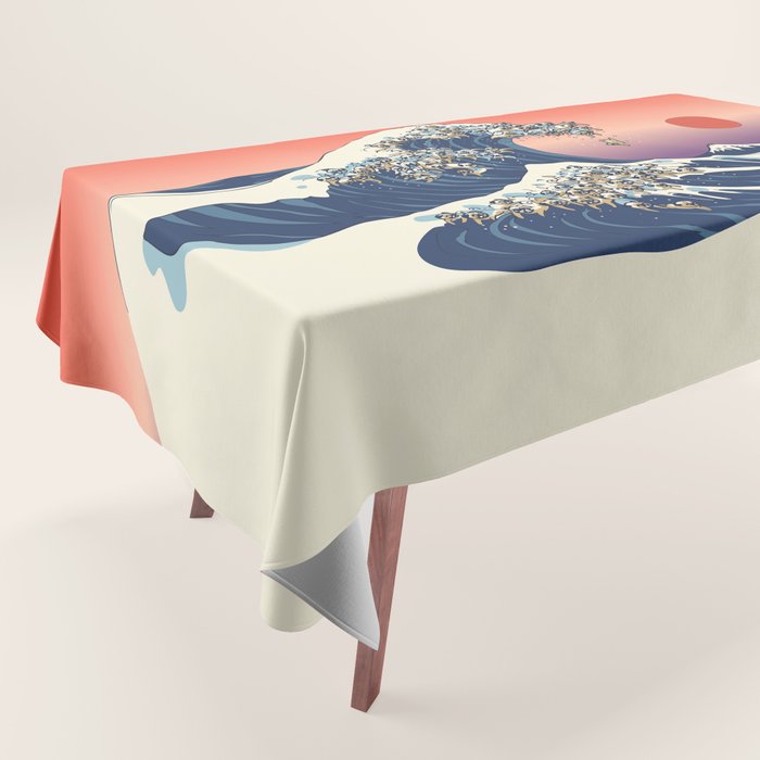 The Great Wave of Pug Tablecloth Gallery Image 1