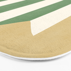 Geometric Vase - Green on Beige Bath Mat Gallery Image 3