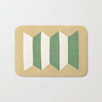 Geometric Vase - Green on Beige Bath Mat Gallery Image 1