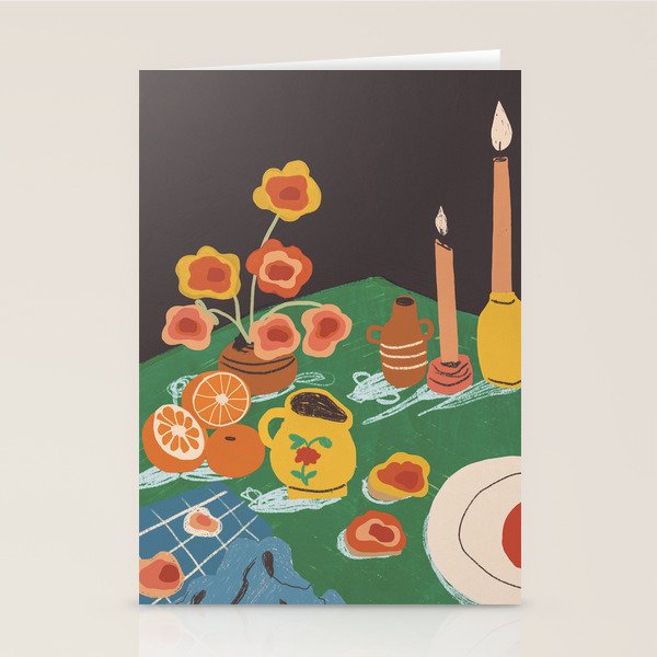 Green table Stationery Card Gallery Image 2
