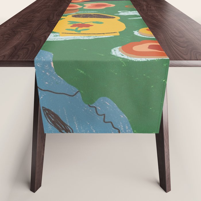 Green table Table Runner Gallery Image 1