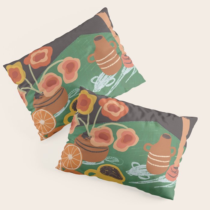 Green table Pillow Sham Gallery Image 3