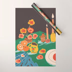 Green table Wrapping Paper Gallery Image 1