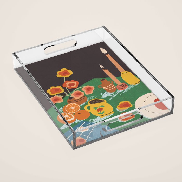 Green table Acrylic Tray Gallery Image 1