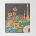 Green table Throw Blanket Gallery Image 2