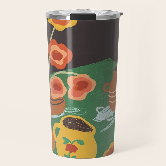 Green table Travel Mug Gallery Image 1