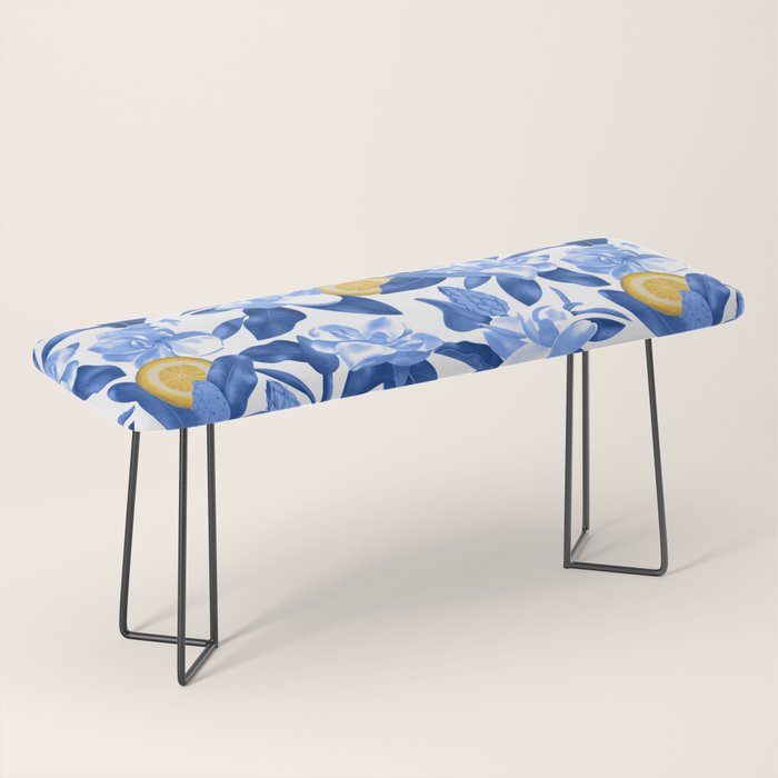 Porcelain Magnolias Flowers and Lemons Bench Gallery Image 1