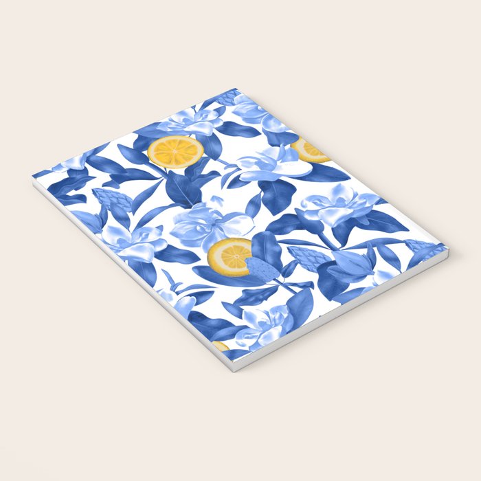 Porcelain Magnolias Flowers and Lemons Notebook Gallery Image 3