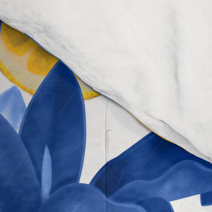 Porcelain Magnolias Flowers and Lemons Comforter Gallery Image 4